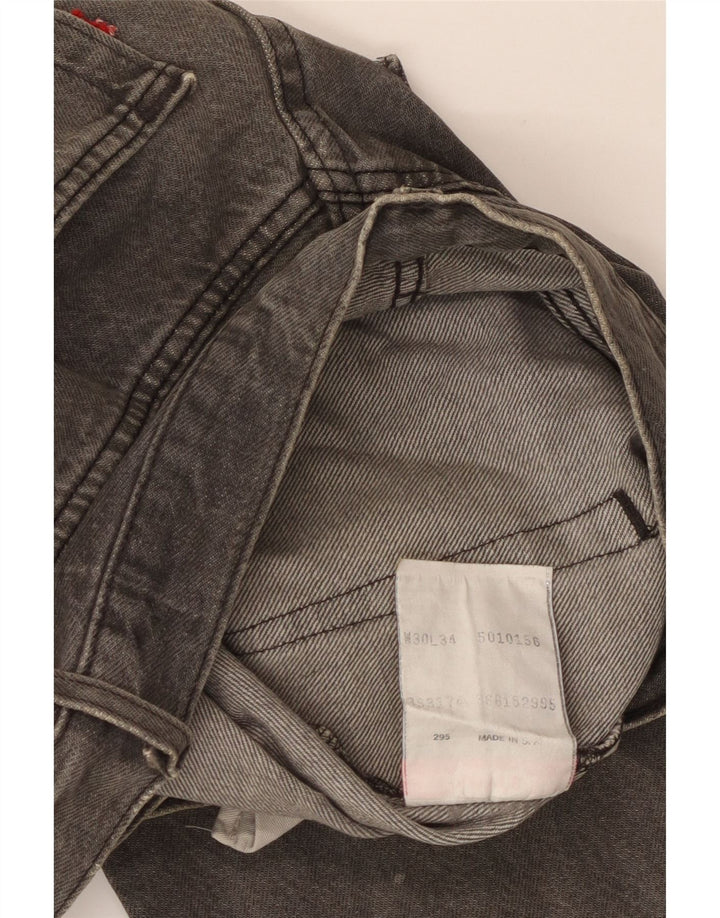 Blugi drepti pentru bărbați Levi's W30 L34 bumbac gri