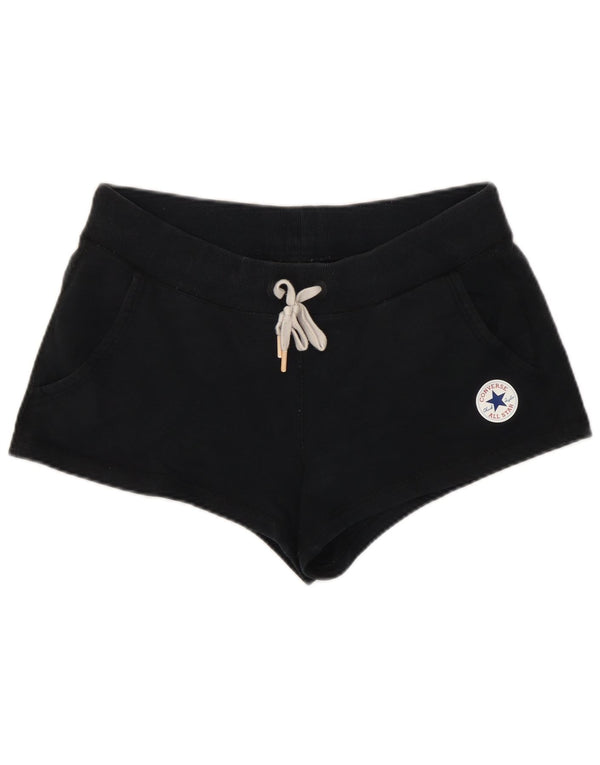 Pantaloni scurti sport Converse pentru femei UK 14, bumbac mediu negru