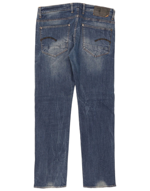 Blugi G-Star Revend Straight pentru bărbați W34 L32 Bumbac albastru