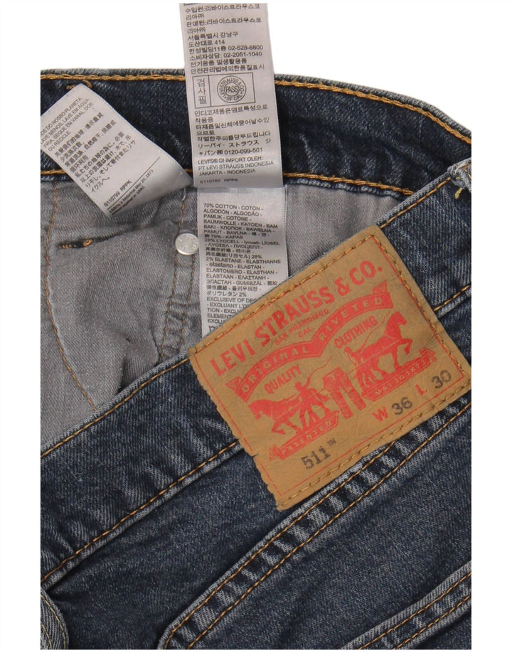 Blugi Levi's 511 Slim pentru bărbați W36 L30 Bumbac albastru