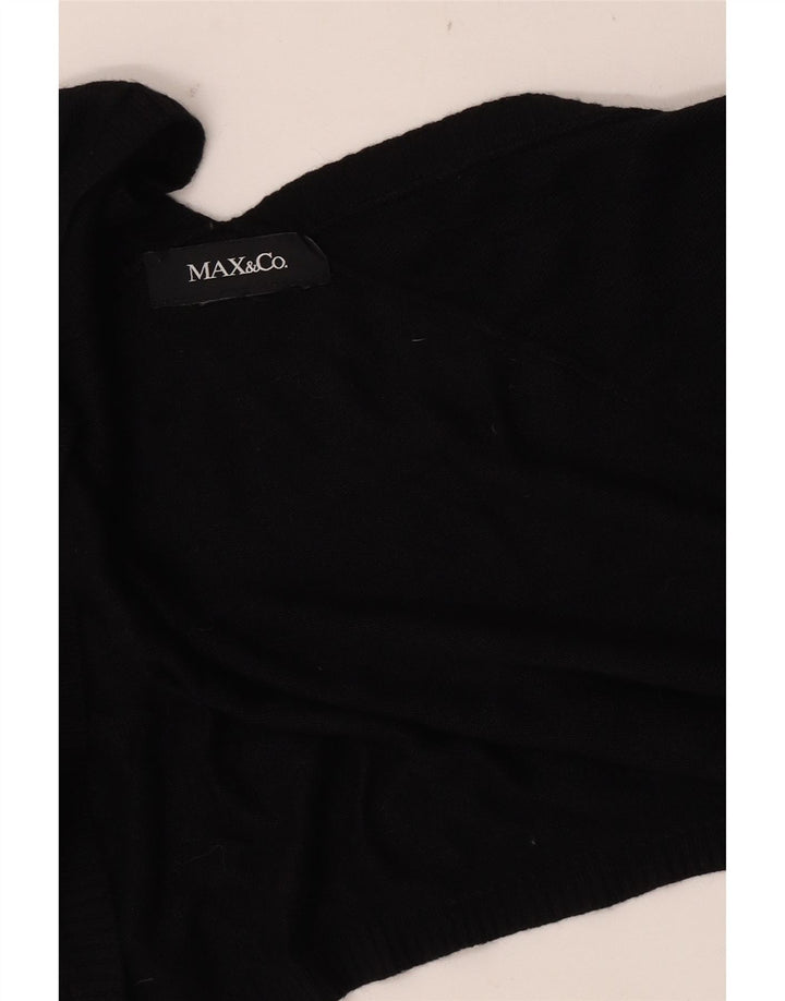 Max & Co. Crop Top cu mâneci 3/4 pentru femei UK 10 Small Black