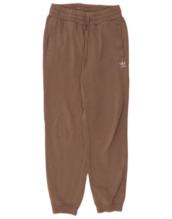 Pantaloni de trening Adidas pentru femei Joggeri UK 10 Bumbac maro mic