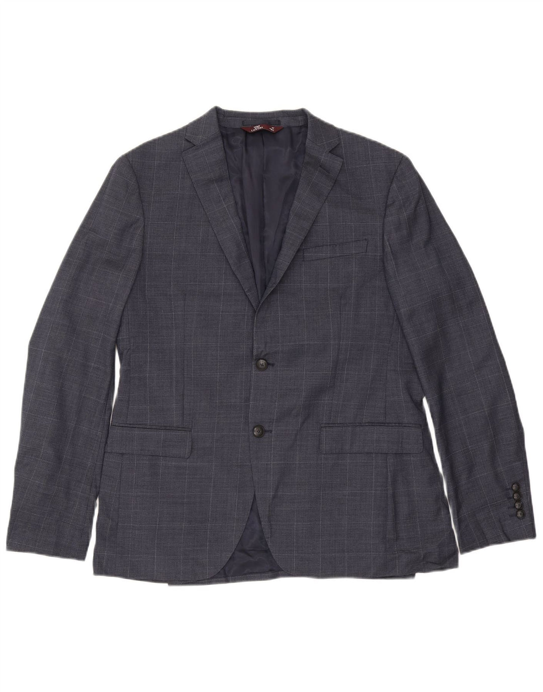Jachetă pentru bărbați Marks & Spencer, subțire, cu 2 nasturi, UK 42 XL, albastru bleumarin, carouri