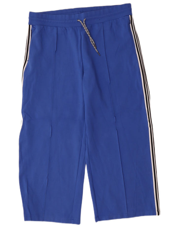 Pantaloni largi pentru femei Marks & Spencer UK 20 2XL W40 L28 albastru cu dungi