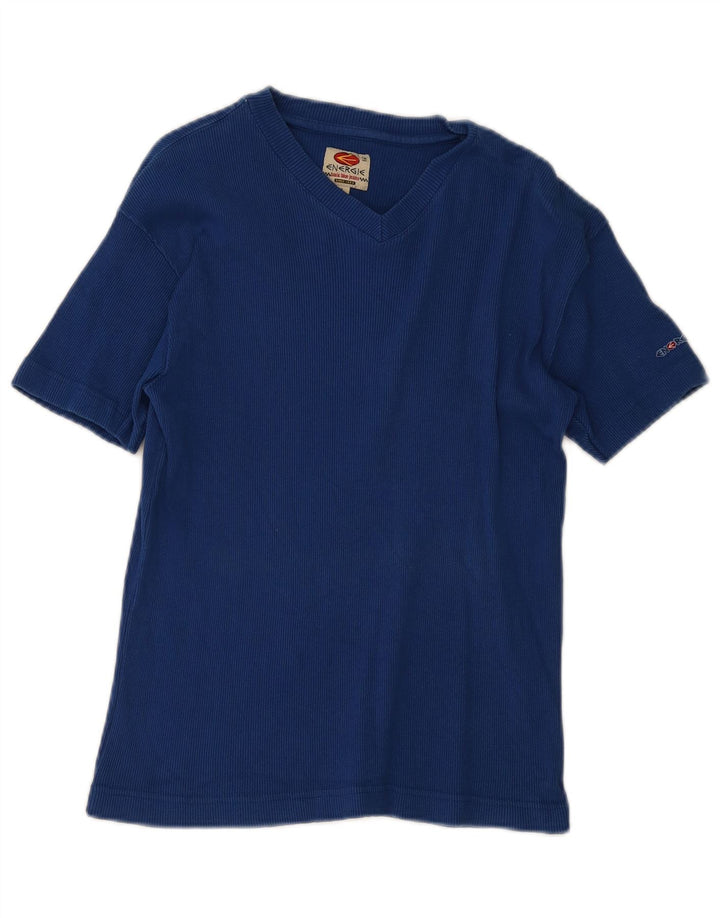 Tricou pentru femei Energie Top mare din bumbac albastru