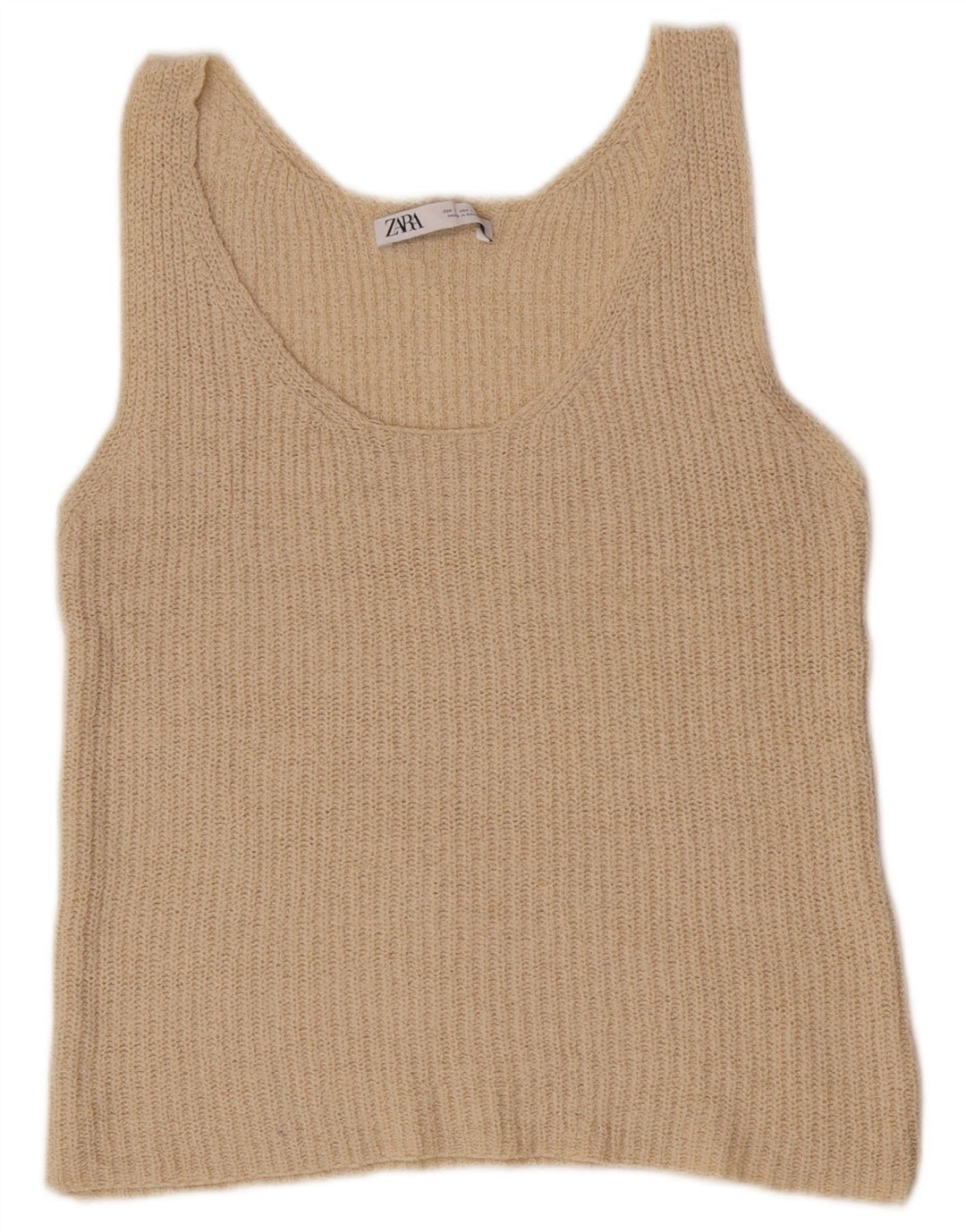 Vest Vest Top Femei Zara UK 14 Large Bej