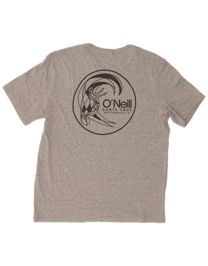 Tricou cu grafică O'NEILL Santa Cruz, cu croială regulată, pentru bărbați. Top XL, gri, pete