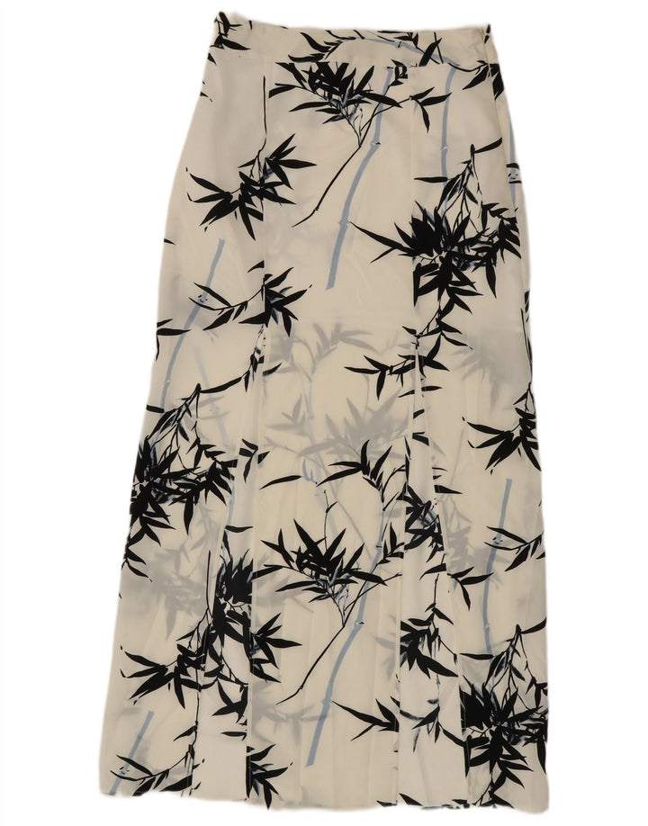 Fusta Maxi pentru femei Topshop UK 10 Small W28 Poliester floral alb