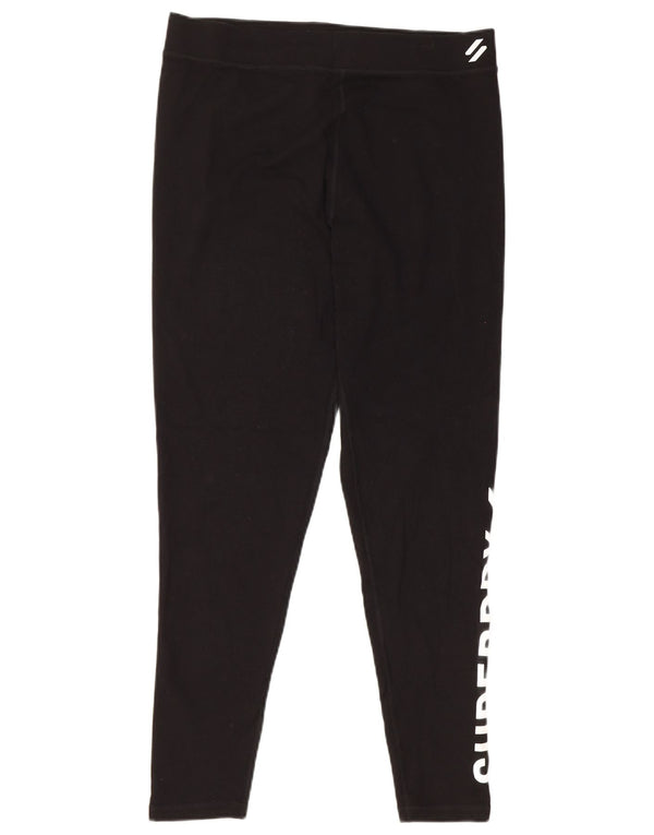Leggings cu grafică pentru femei Superdry UK 16, mare, negru, bumbac