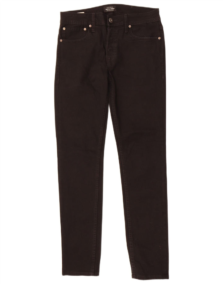Blugi Jack & Jones Tim Slim pentru bărbați W28 L32 bumbac negru