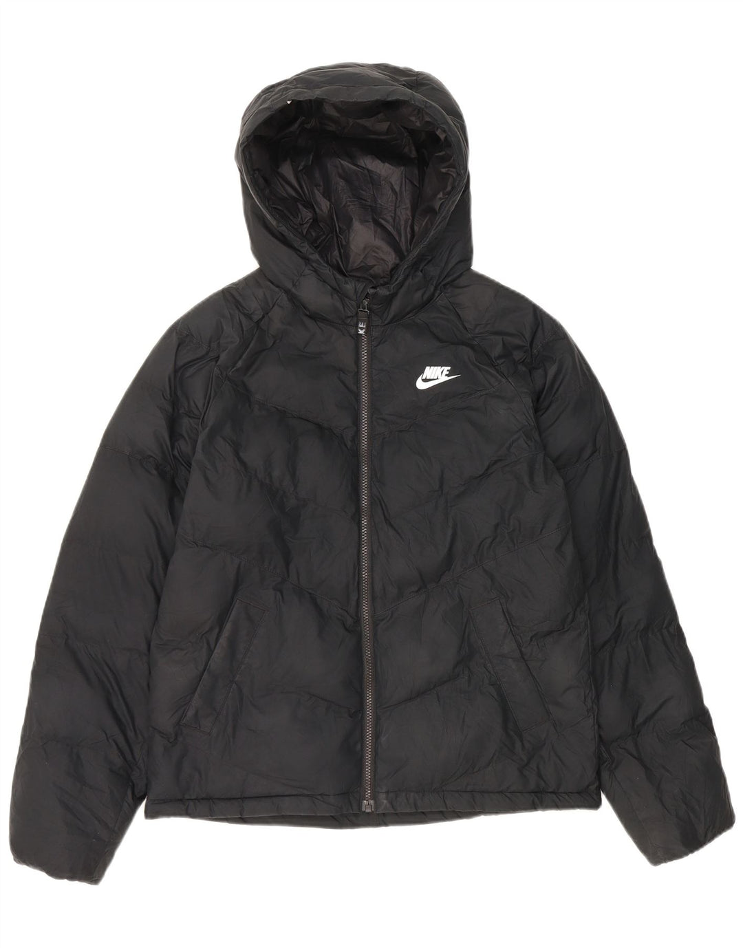 Jachetă căptușită cu glugă Nike pentru băieți 13-14 ani XL poliester negru