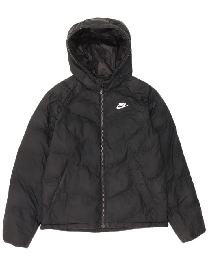 Jachetă căptușită cu glugă Nike pentru băieți 13-14 ani XL poliester negru