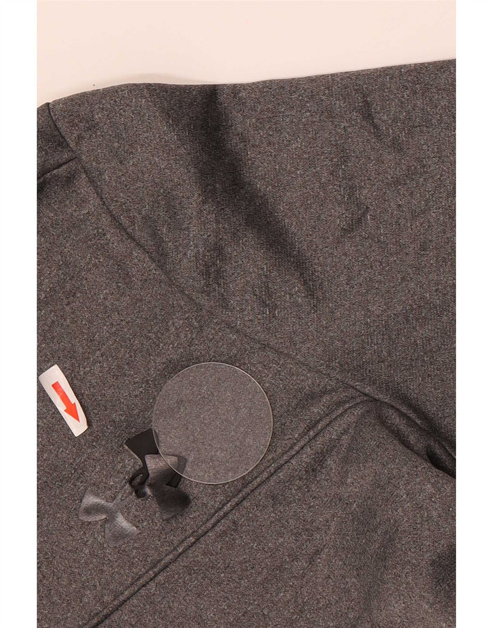 Trening Under Armour Cold Gear pentru bărbați, cu fermoar, cu gât, pulover, mic, gri