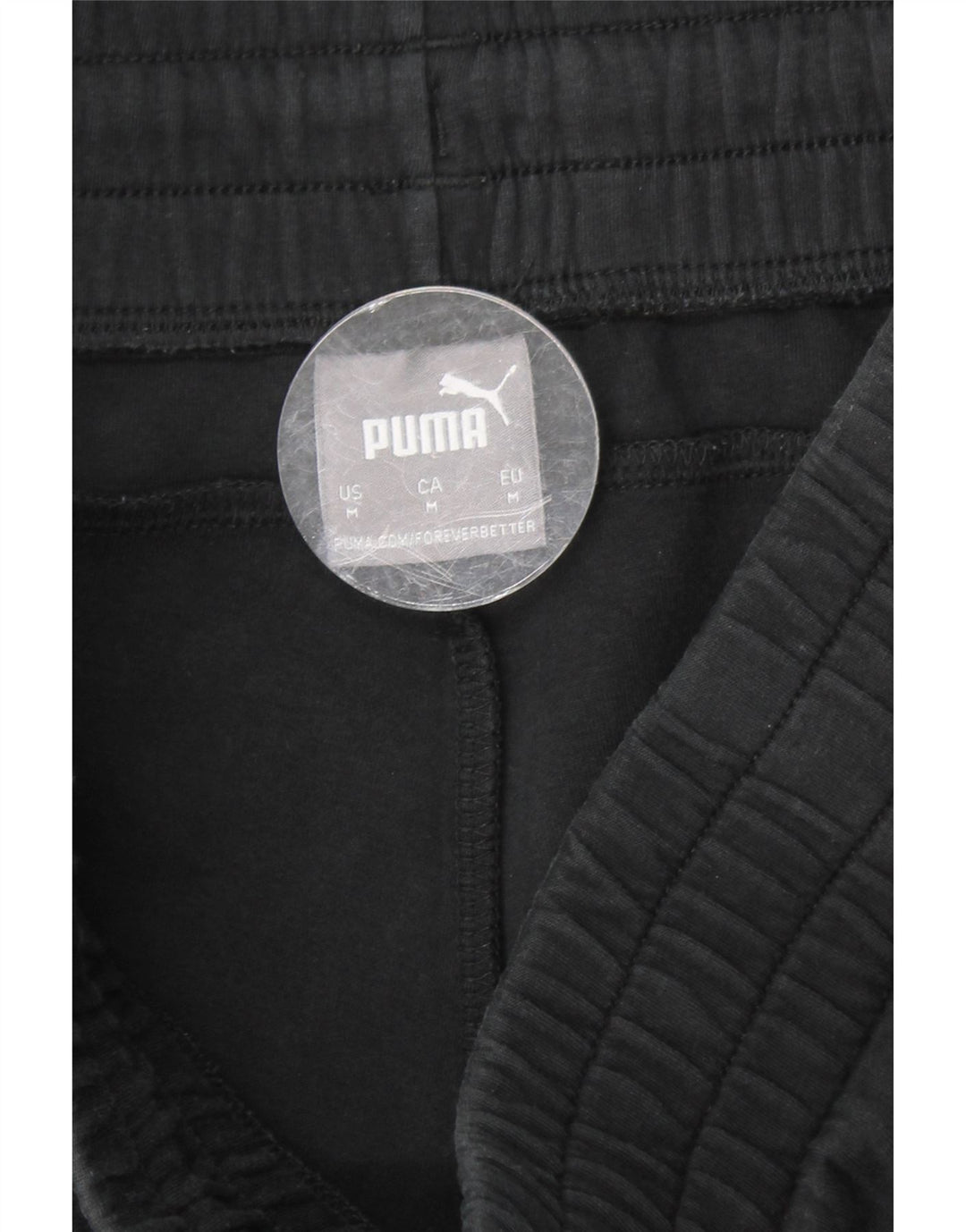 Pantaloni de trening PUMA pentru bărbați, bumbac mediu negru