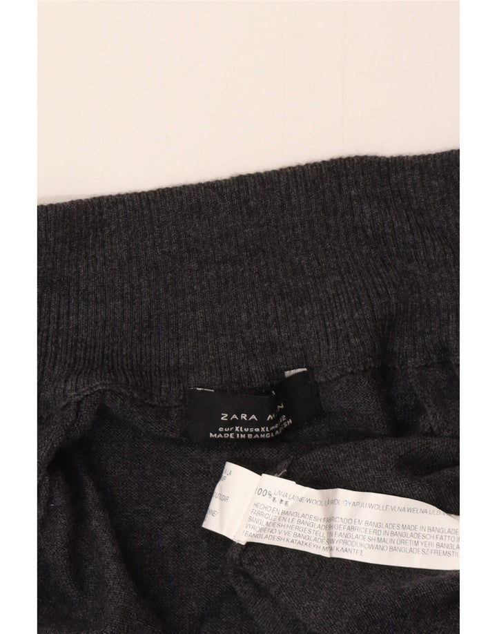 Pulover cardigan pentru bărbați Zara XL Lână gri