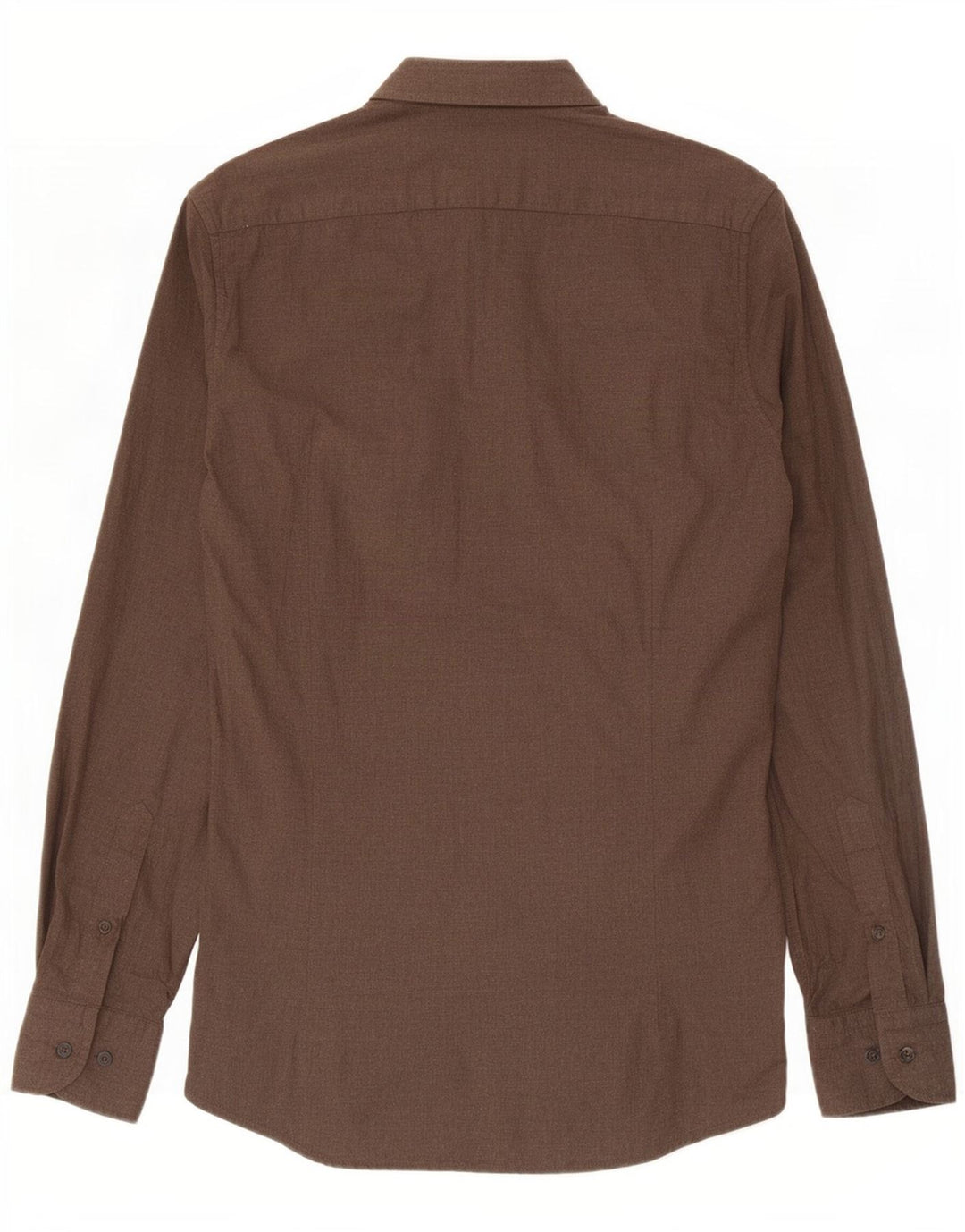 Cămașă Massimo Dutti Bărbați Mic Maro Bumbac