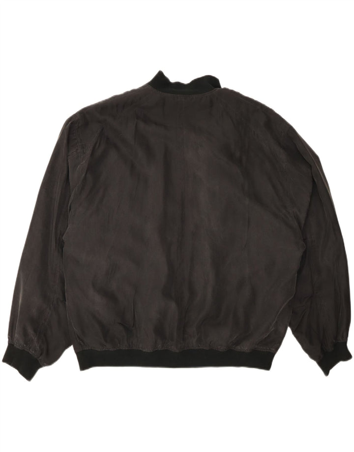 Bomber pentru bărbați VINTAGE UK 40, mare, gri din mătase