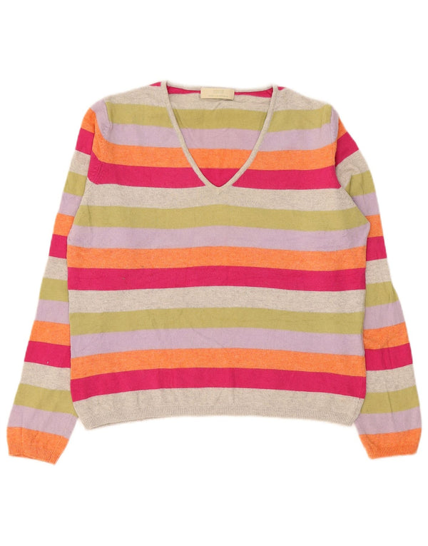 Pulover cu decolteu în V pentru femei Marks & Spencer UK 14 mare, multicolor