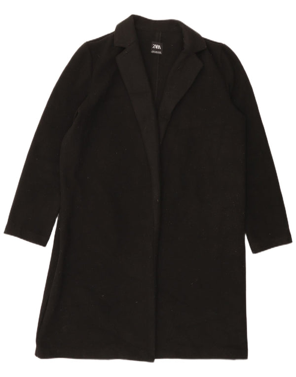 Pardesiu deschis pentru femei Zara UK 14 Medium Negru Poliester
