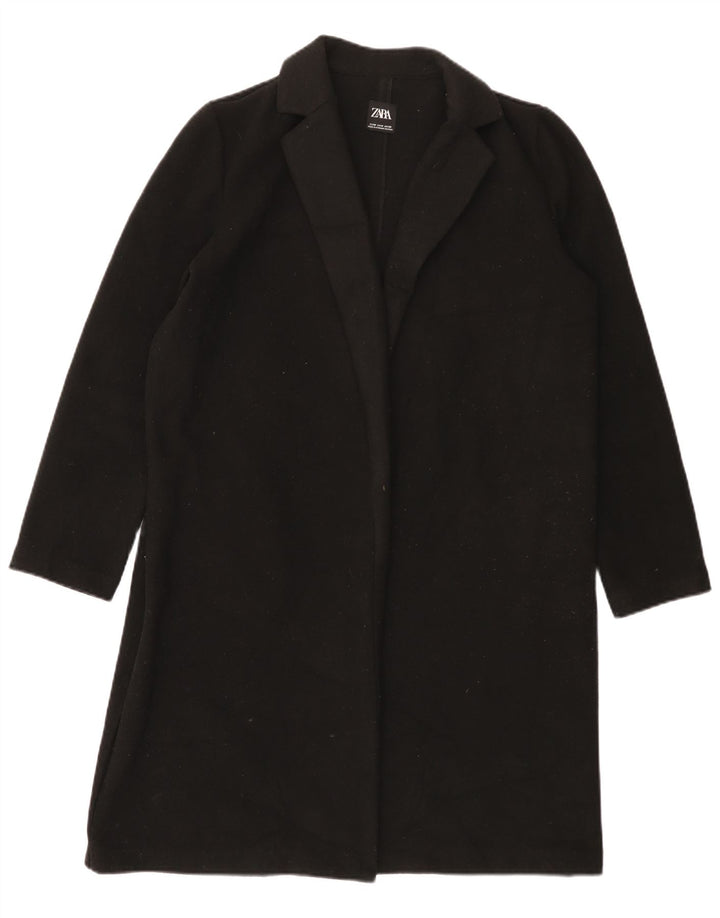 Pardesiu deschis pentru femei Zara UK 14 Medium Negru Poliester