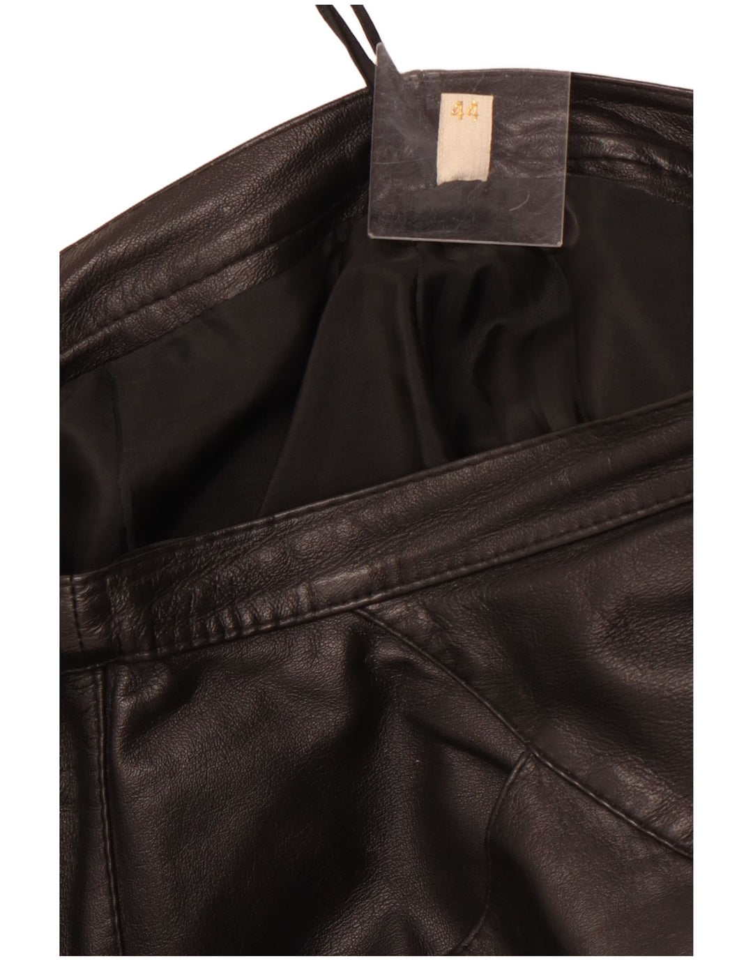 Fusta din piele pentru femei VINTAGE IT 44 Medium W32 Negru