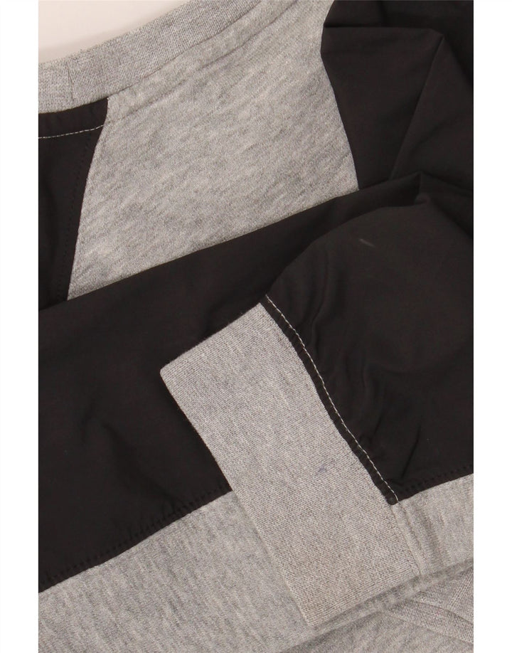 Pulover grafic pentru băieți NIKE 10-11 ani, gri mediu, color block