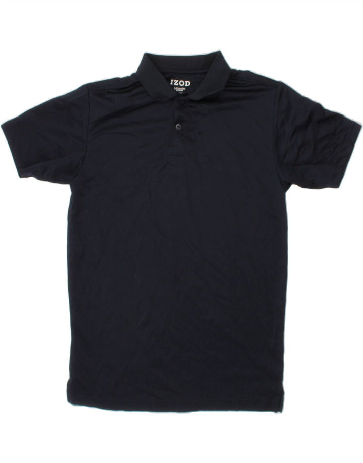 IZOD Boys Regular Polo Shirt 14-15 Years Large  Navy Blue Polyester Vintage Izod and Second-Hand Izod from Messina Hembry 
