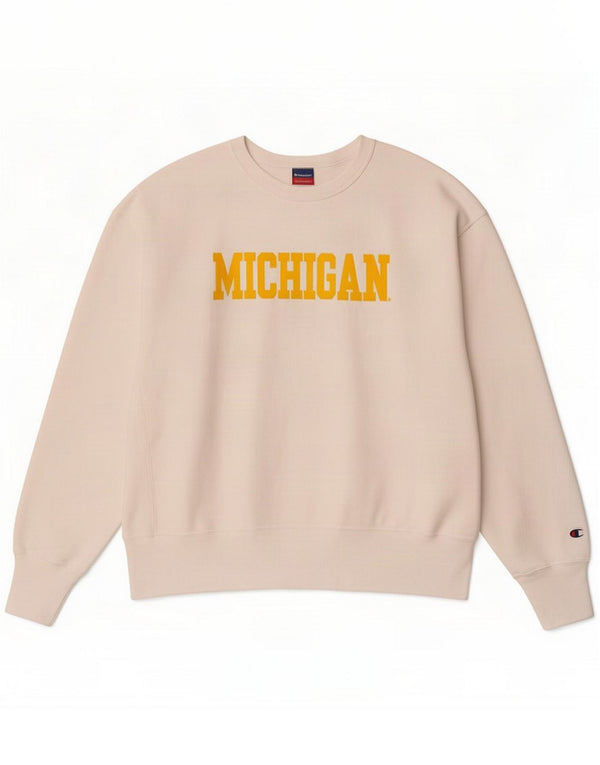 Champion Pulover pentru bărbați Michigan Graphic 2XL Bumbac alb