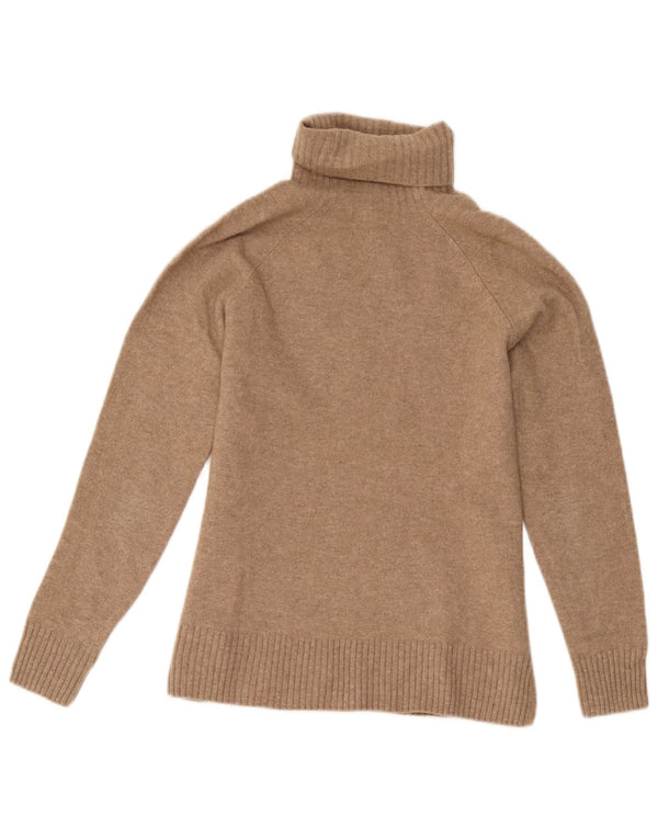 Pulover pentru femei Massimo Dutti cu gât rulat, UK 10, lână maro mică