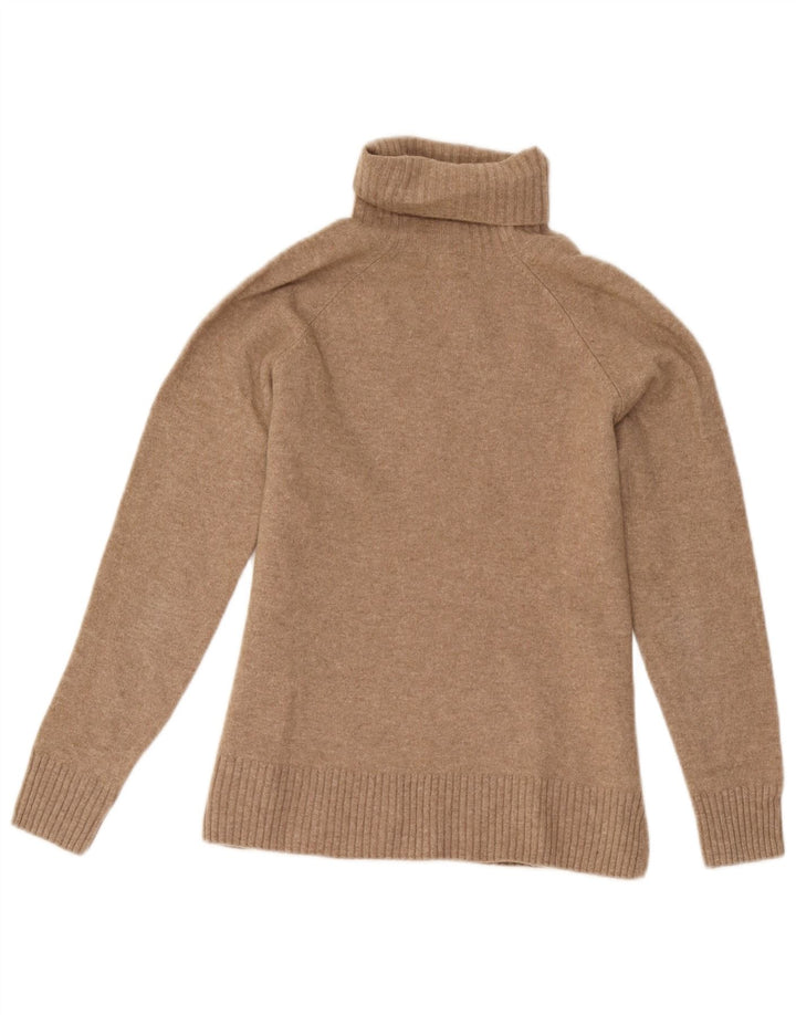 Pulover pentru femei Massimo Dutti cu gât rulat, UK 10, lână maro mică