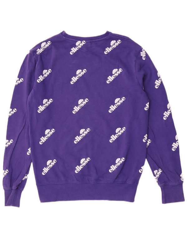 Pulover cu grafic pentru femei Ellesse, UK 12, bumbac violet mediu