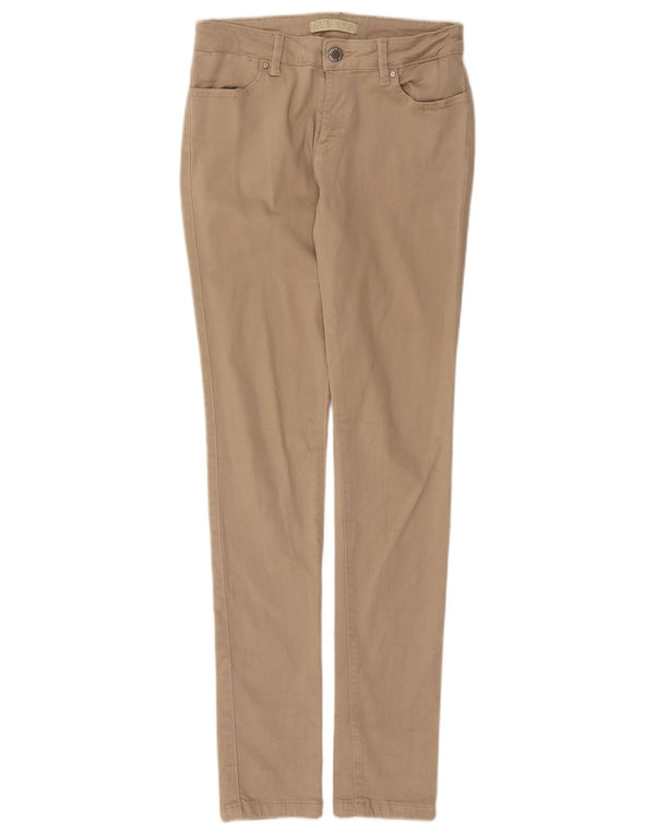ZARA Pantaloni Skinny Casual Femei EU 36 XS W26 L30 Bej Modal