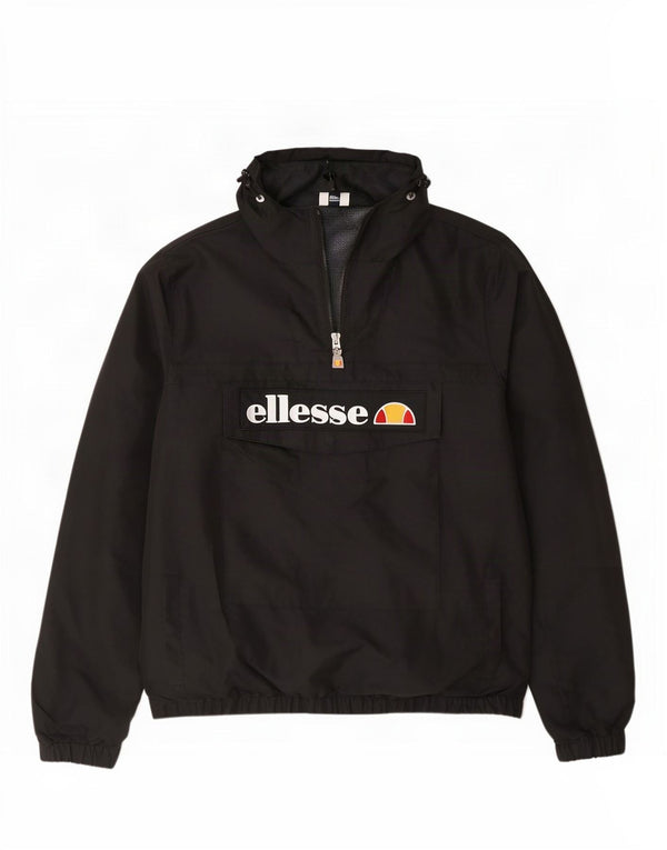 Jachetă Anorak cu glugă grafică pentru bărbați Ellesse UK 40 Large Black Sports