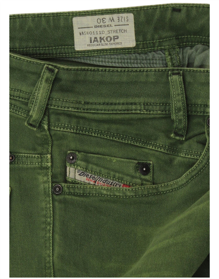 Diesel Bărbați Iakop Regular Slim Tapered Jeans W30 L27 Verde Bumbac
