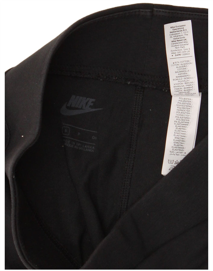 Leggings grafic Nike pentru femei UK 8 Small Black Bumbac