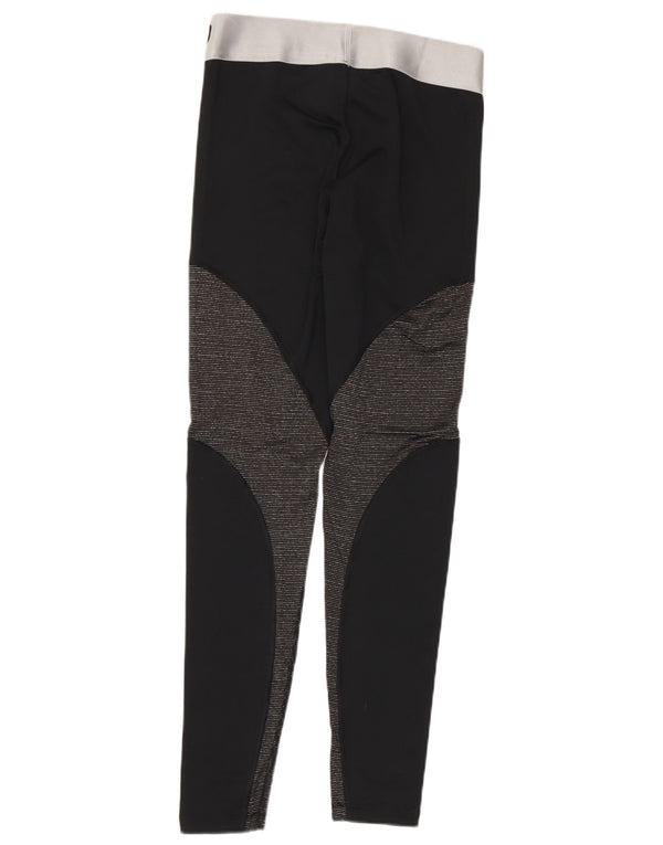 Leggings Nike Dri Fit Graphic pentru femei UK 12 Medium Black Colorblock