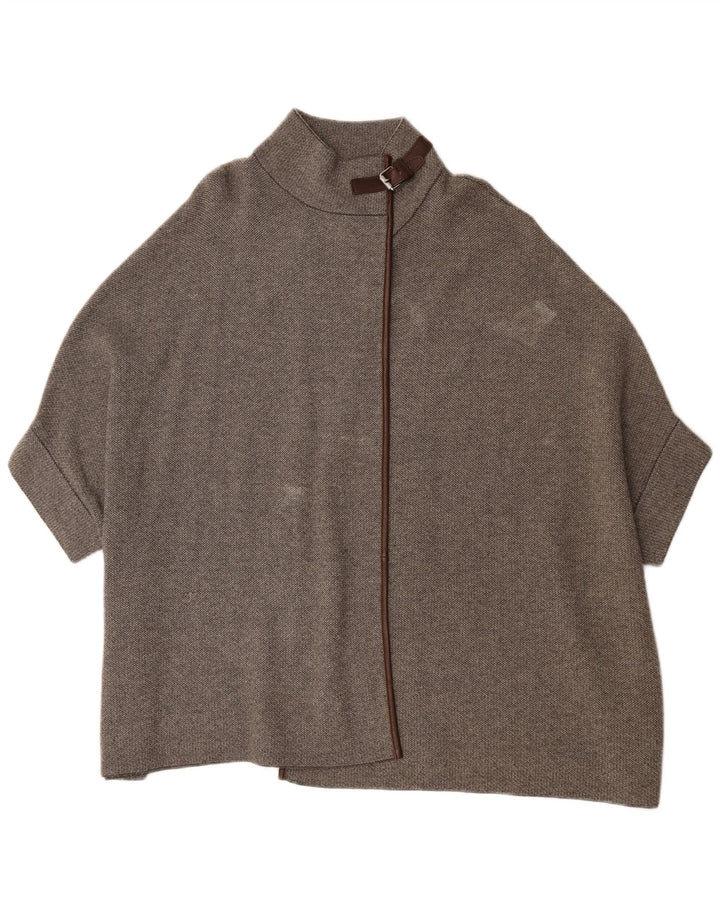 Pulover cardigan supradimensionat pentru femei cu mâneci 3/4 Massimo Dutti UK 10 mic gri