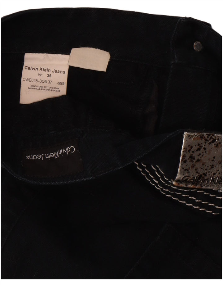 Fusta Mini denim pentru femei Calvin Klein W26 Bumbac negru mic