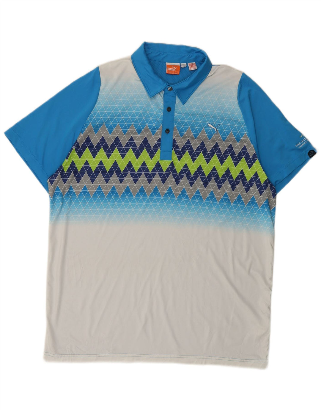 Tricou polo pentru bărbați PUMA XL, albastru, poliester color bloc