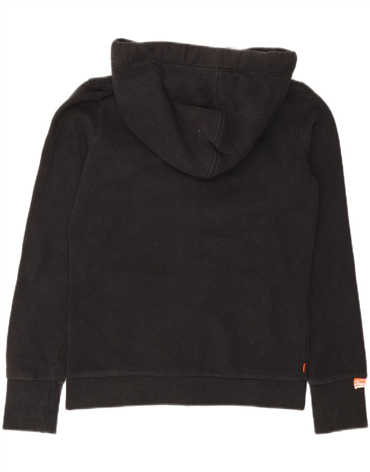 Pulover Superdry pentru bărbați, cu fermoar, bumbac, negru