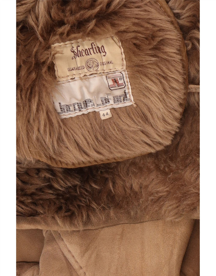 Jachetă vintage din shearling pentru femei IT 44 Medium Beige Shearling