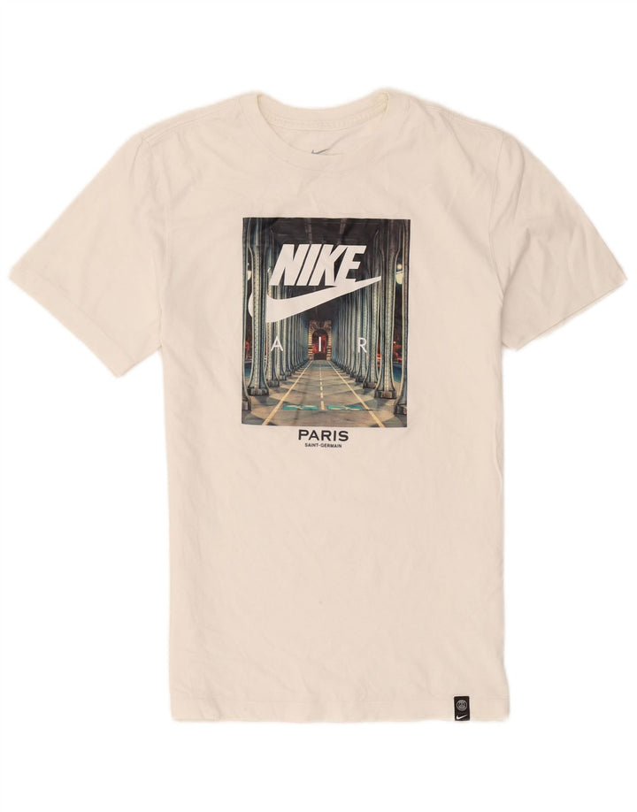 Tricou grafic Nike pentru bărbați Top mic, alb, bumbac