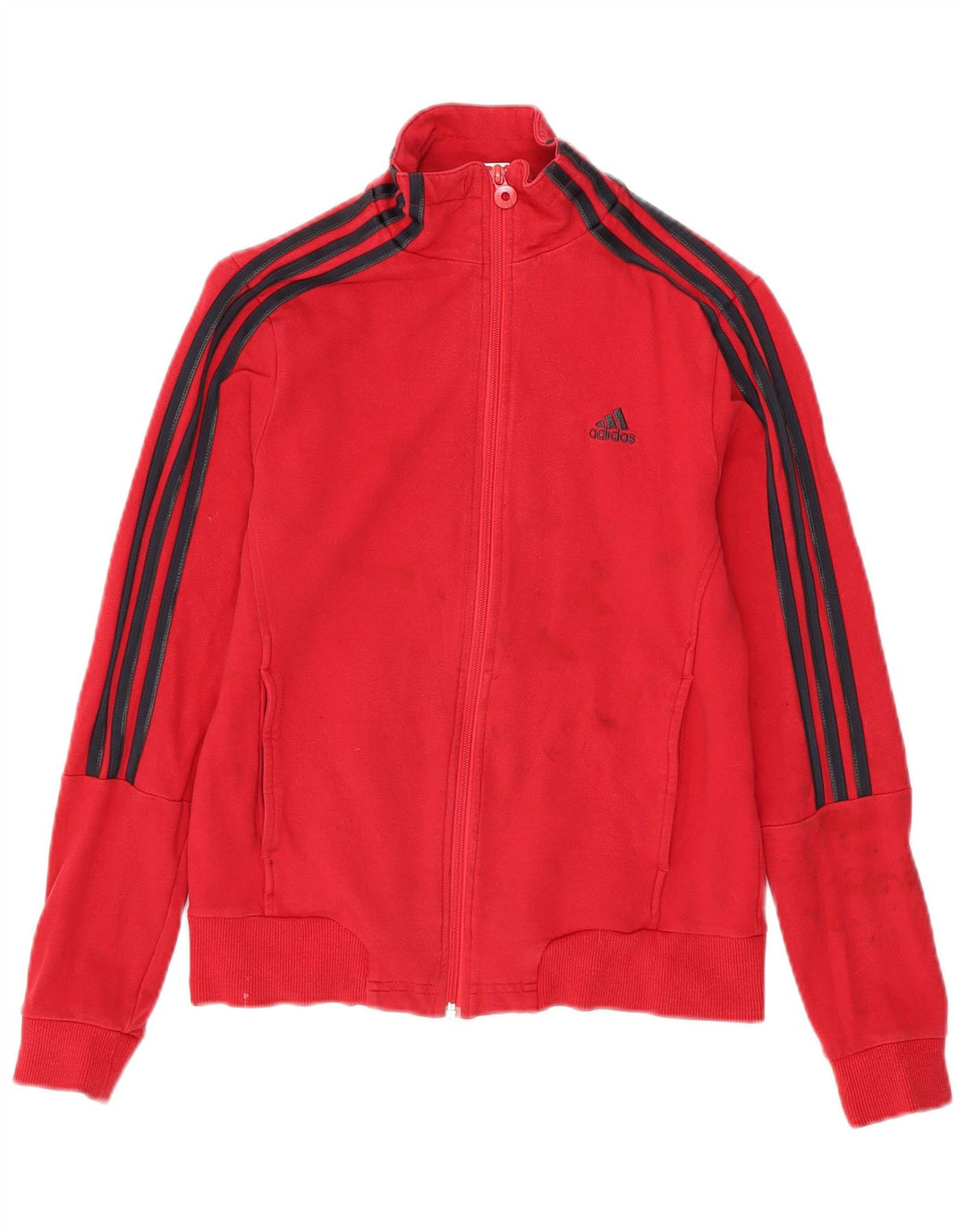 Jachetă de trening pentru femei ADIDAS UK 12, bumbac roșu mediu