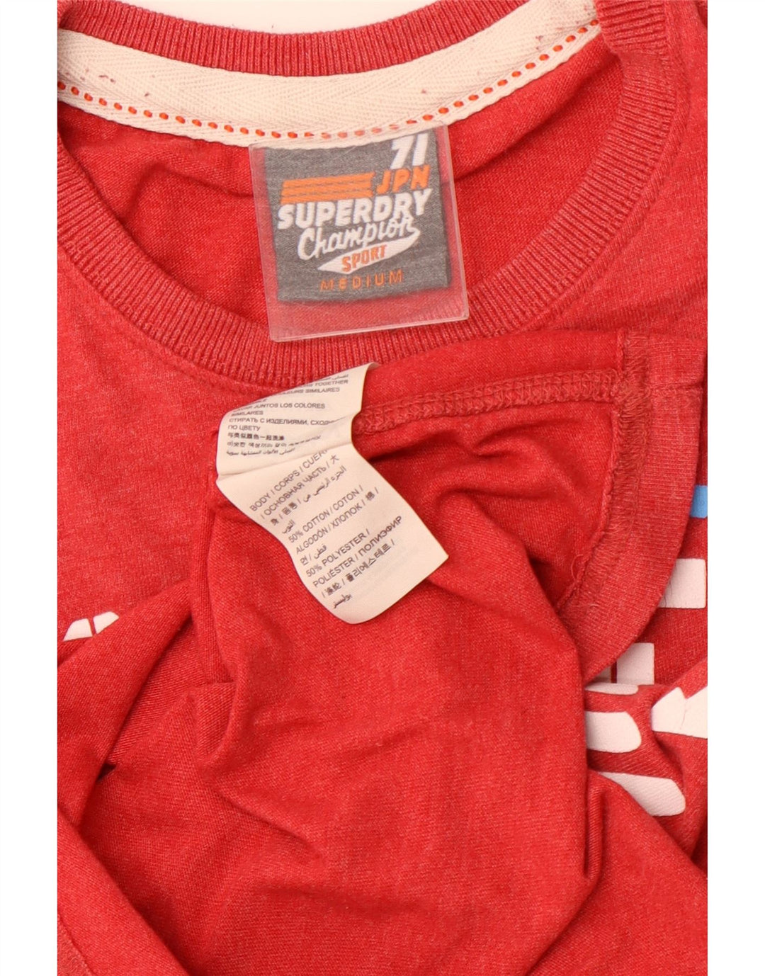 Tricou grafic pentru bărbați SUPERDRY Top din bumbac roșu mediu