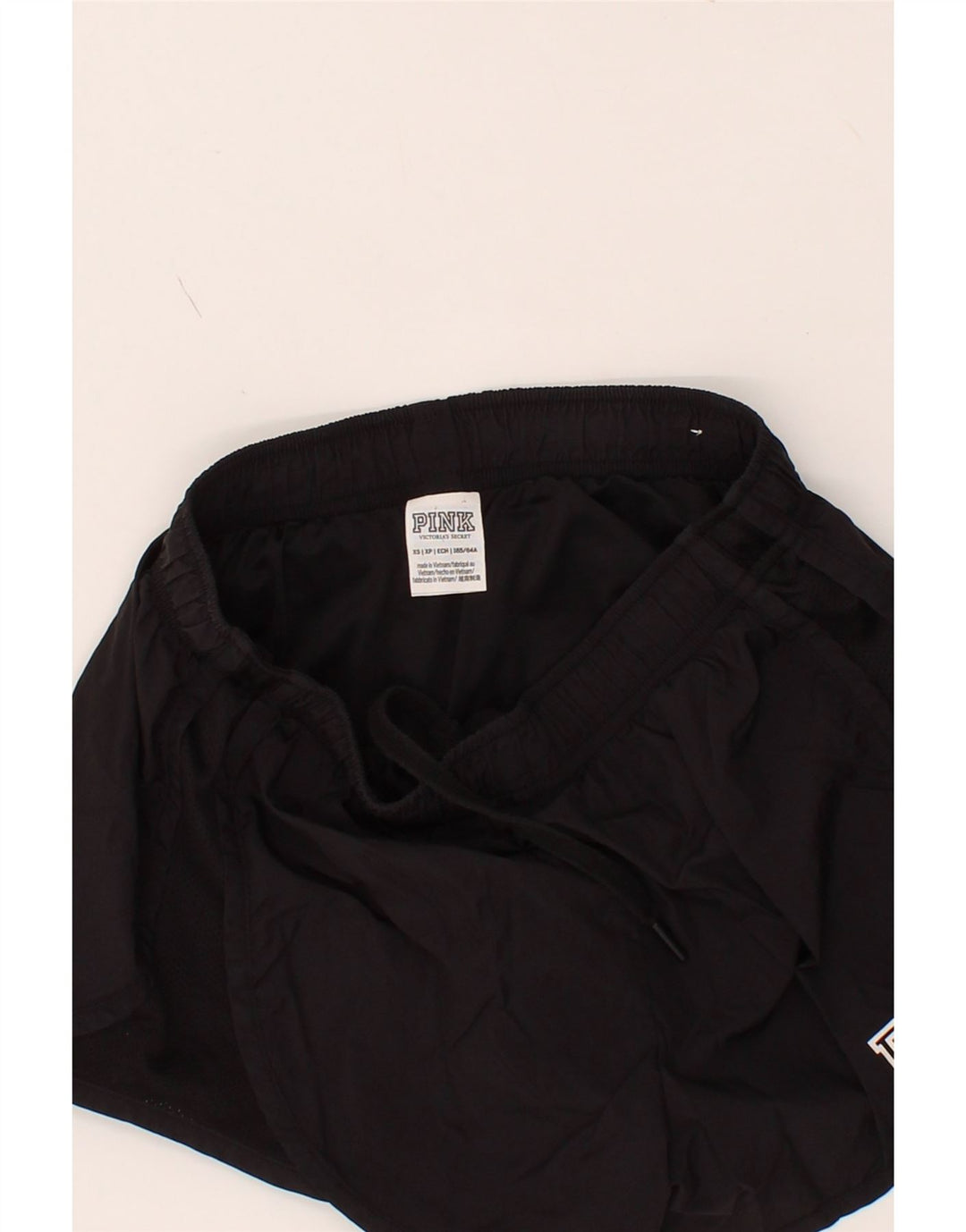 PINK Womens Sport Shorts UK 4 XS  Black Polyamide Vintage Pink and Second-Hand Pink from Messina Hembry 