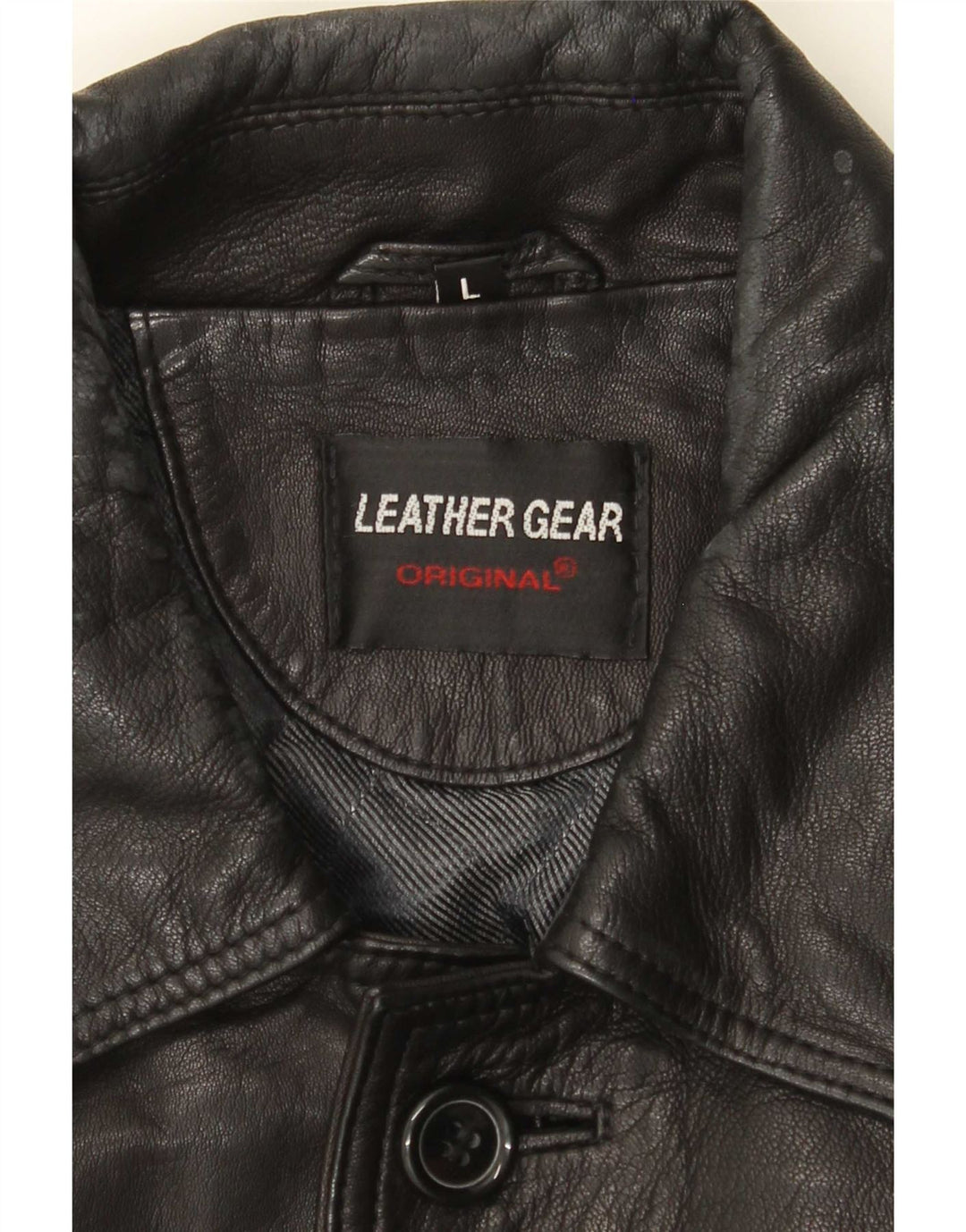 Jachetă de piele vintage pentru bărbați UK 40 Large Black