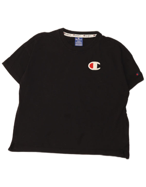 Tricou supradimensionat pentru femei Champion UK 10 Small Black Bumbac