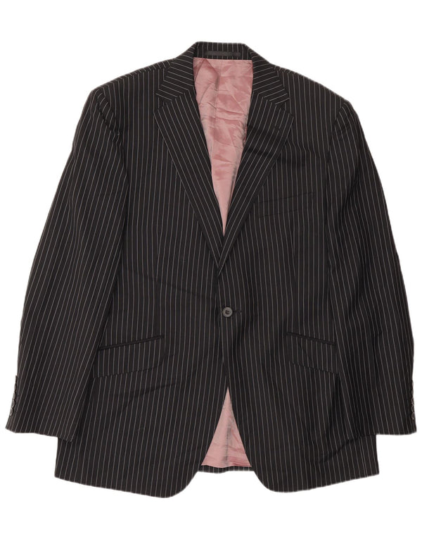 Jachetă pentru bărbați Marks & Spencer, cu 1 buton, UK 38 Medium Black Pinstripe