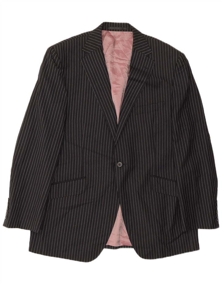Jachetă pentru bărbați Marks & Spencer, cu 1 buton, UK 38 Medium Black Pinstripe