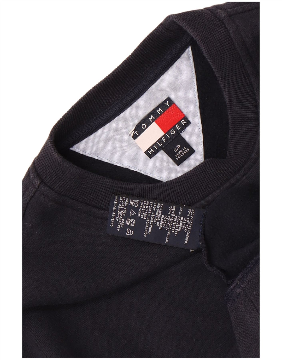 Hanorac pentru bărbați Tommy Hilfiger Pulover mic din bumbac bleumarin
